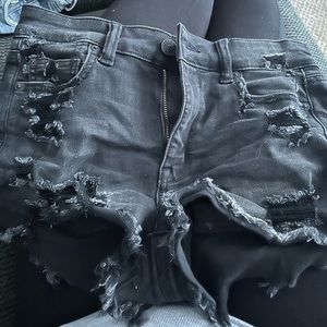 Black American Eagle Jean Shorts